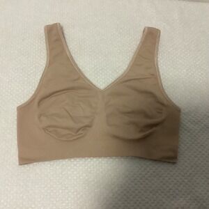 Bali Comfort Revolution Seamless Bralette Nude Beige Wireless Size Large L 7
